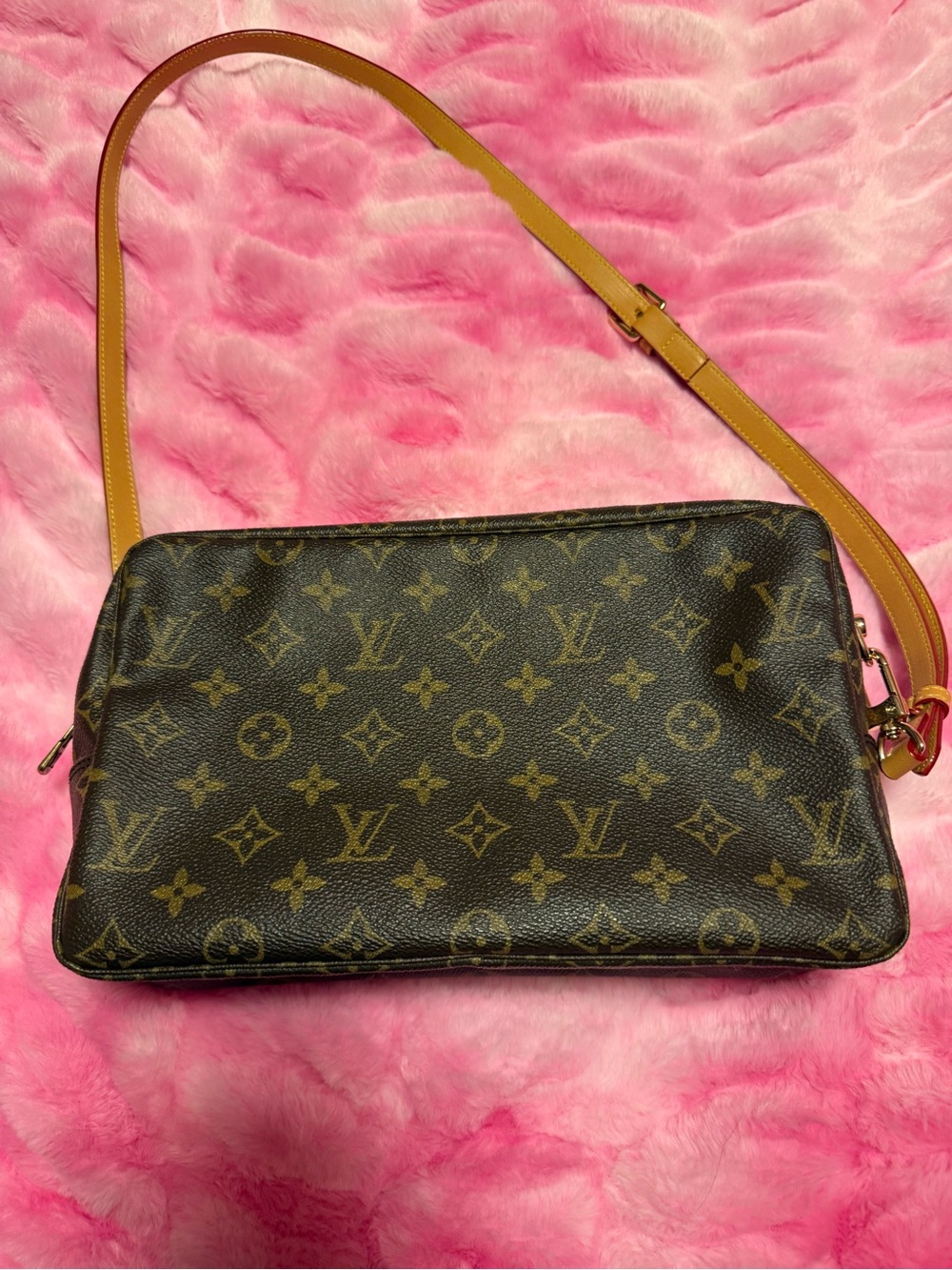 Louis Vuitton Monogram Crossbody Bag in Brown and Tan